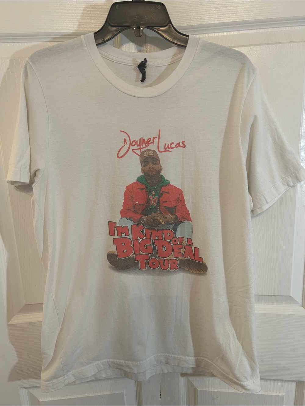 Joyner Lucas White Graphic 2018 Tour T‑Shirt - I'm Kind of a Big Deal Tour